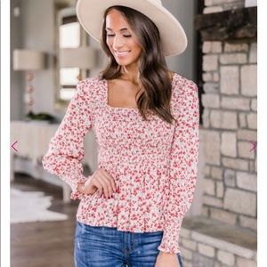 Pure Romance Cream Floral Blouse